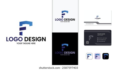 Investment logo finance logo, financial investment logo, business logo With letter F including business card