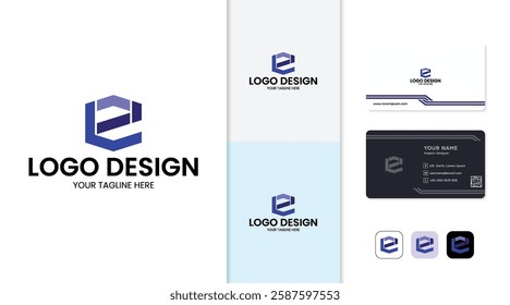 Investment logo finance logo, financial investment logo, business logo With letter E including business card