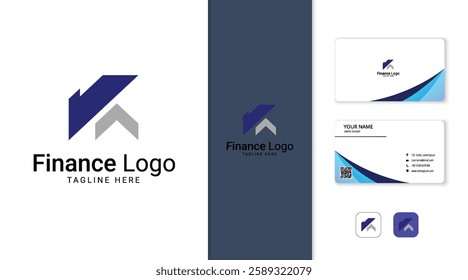 Investment logo finance logo, financial investment logo, business logo With letter K including business card