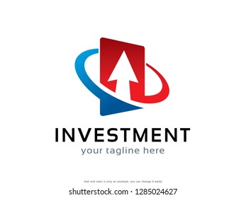 Investment Logo Template Design Vector, Emblem, Concept Design, Creative Symbol, Icon