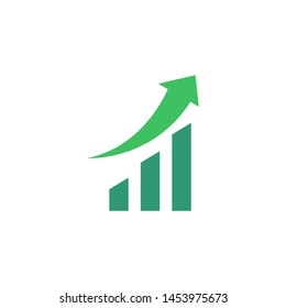 Investment logo template vector money grow icon design