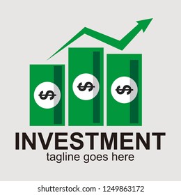 Investment logo vector illustration. suitable for investment company.