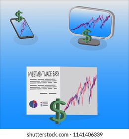 Investment made easy vector illustration.