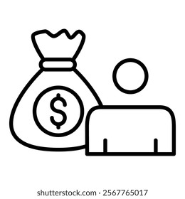 Investment Manager Icon Element For Design