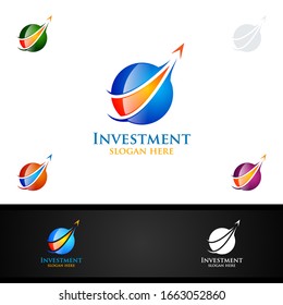 Investment Marketing Financial Advisor Logo Design Template Icon 5