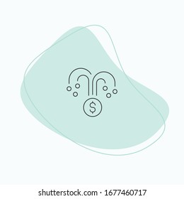 Icono de línea vectorial de la mentalidad de inversión