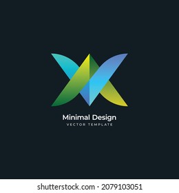 Investment minimal logo template. Vector illustration