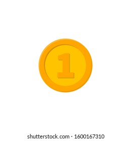 Investment, modern flat coin icon
