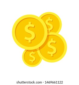 Investment modern stylish icon with golden coins