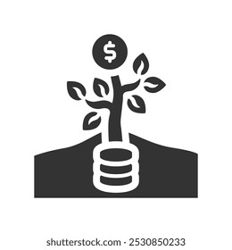 Investment money icon, Vector Graphics