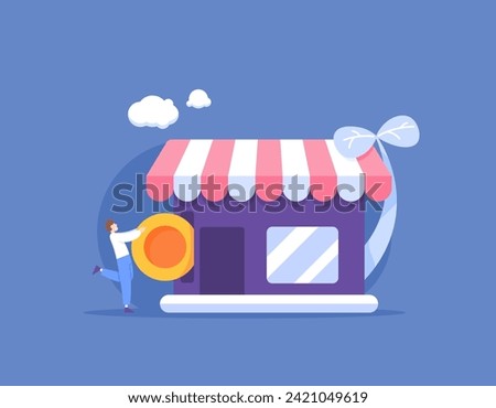 Investment for MSMEs or Small and Medium Enterprises. Provide capital funds to build and develop a business. Investors contribute money to small businesses. illustration concept design. graphic. ui