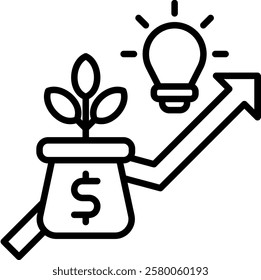 Investment Opportunity icon line vector illustration