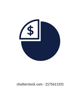 investment percentage glyph icon design vector image