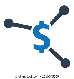 Investment plan icon. Vector graphics.