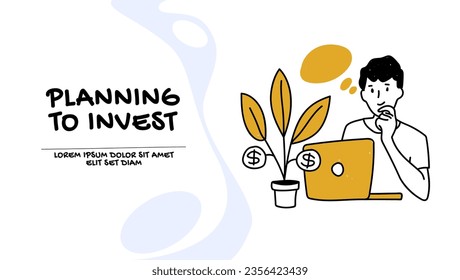 Investment planning and strategy concept, business illustration 