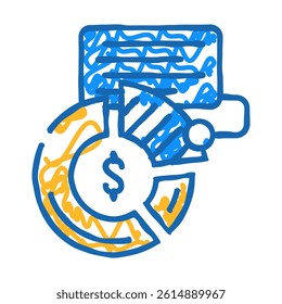 investment portfolio financial advisor doodle icon sketch vector. investment portfolio financial advisor sign. isolated symbol illustration