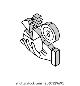 investment portfolio financial advisor isometric icon vector. investment portfolio financial advisor sign. isolated symbol illustration