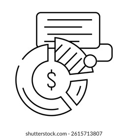investment portfolio financial advisor line icon vector. investment portfolio financial advisor sign. isolated contour symbol black illustration