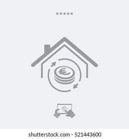 Investment property - Real estate - Vector web icon