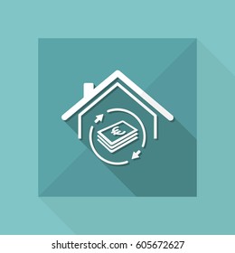 Investment property - Real estate - Vector web icon