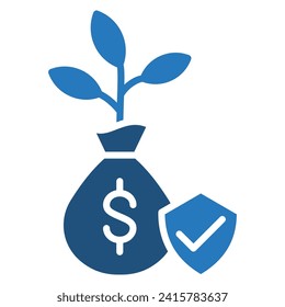 Investment Protector icon line vector illustration