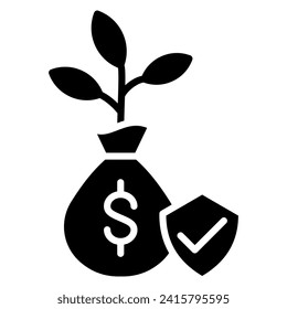 Investment Protector icon line vector illustration