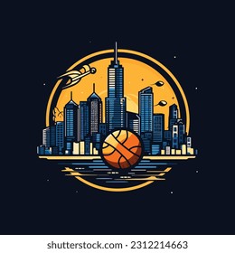 The investment of real estate with residential buildings with a lot of sport activities illustration