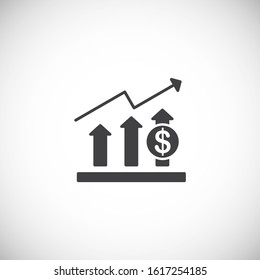 Investment related icon on background for graphic and web design. Creative illustration concept symbol for web or mobile app.