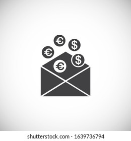 Investment related icon on background for graphic and web design. Creative illustration concept symbol for web or mobile app.