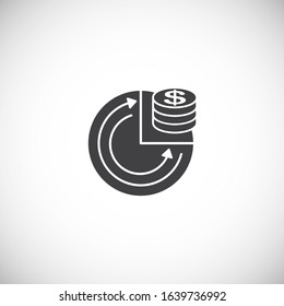 Investment related icon on background for graphic and web design. Creative illustration concept symbol for web or mobile app.