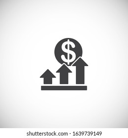 Investment related icon on background for graphic and web design. Creative illustration concept symbol for web or mobile app.