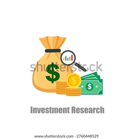 Investment Research Concept, Financial Data Analysis