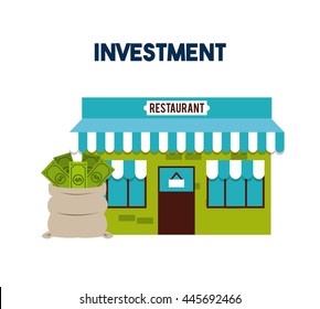 investment in restaurant  isolated icon design, vector illustration  graphic 