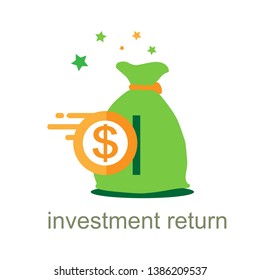 Investment return, financial solution, fast cash loan, quick money send, multiply capital, wealth management, payment installment period, future confidence, pension fund superannuation concept icon