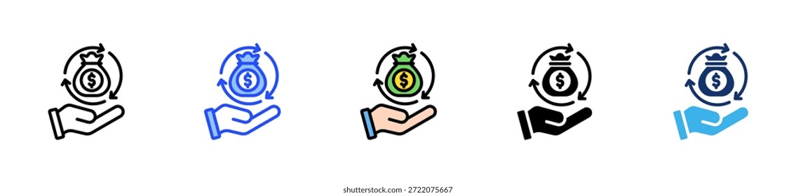 Investment Return Icon Collection With Multiple Styles
