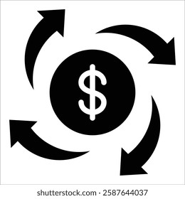 Investment Return Icon Element For Design