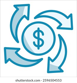 Investment Return Icon Element For Design