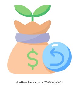 Investment Return Icon Element For Design