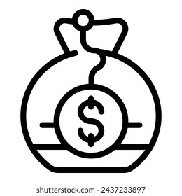 Investment return icon outline vector. Trade business earnings. Financial commerce profit