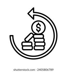 Investment Return in vector. Illustration
