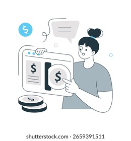 Ilustración vectorial de retorno de inversión. Archivo EPS 10