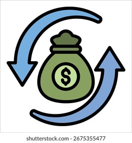Investment Returns Icon Element For Design