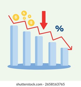 ein Investitionsrisiko-Designvektor