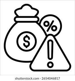Investment Risk Icon Element For Design