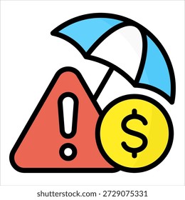 Investment Risk Icon Element For Design