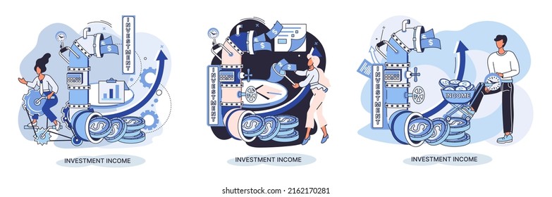 Investment, saving money and finance growth business concept metaphor. Analyzes charts and indicators of income growth. Investment income from securities and other non-commercial investments dividends