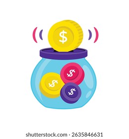 Icono de estilo de Vector de ahorro de inversión. Archivo Eps 10