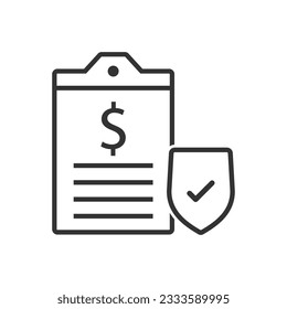 Investment Security Clipboard Icon Sign Symbol 