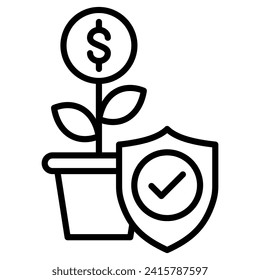 Investment Sentinel icon line vector illustration