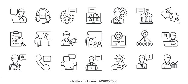 Investment simple minimal thin line icons. Related finance, economic, accountant, savings. Vector illustration.